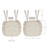 April & Olive Chair Pad Simple Life Flax Natural Cotton Blend Chair Pad - 15.5x17 Cushioned Seat Cushion - VHC Brands