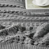 April & Olive Euro Sham VHC Brands Dark Gray Waffle Weave Euro Shams (Set of 2, 26x26) - Farmhouse Boho Decorative Pillow Covers for Bedroom Decor
