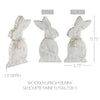 April & Olive Figurine Spring In Bloom Wooden Upright Bunny Silhouette w/ Twine 13.75x6.75x1.5