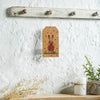 April & Olive Ornament Spring In Bloom Bunny In Vest MDF Tag Ornament w/ Twine 7x3.75x0.5