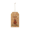 April & Olive Ornament Spring In Bloom Bunny In Vest MDF Tag Ornament w/ Twine 7x3.75x0.5