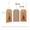 April & Olive Ornament Spring In Bloom Bunny In Vest MDF Tag Ornament w/ Twine 7x3.75x0.5