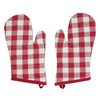 April & Olive Oven Mitt Annie Buffalo Check Red Oven Mitt Set of 2