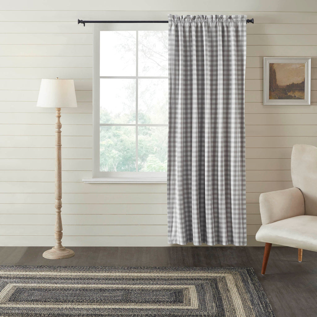 Annie Buffalo Grey Check Blackout Panel 84x50 - The Village Country Store
