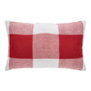 Annie Red Check Fringed Pillow 14x22 - The Village Country Store