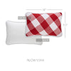 Annie Red Check Pillow 9.5x14 - The Village Country Store 