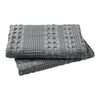 April & Olive Pillow Cover VHC Brands Waffle Weave Dark Gray Pillow Cover Set (2-Pack) 24x24 - Decorative Throw Pillow Covers for Farmhouse Boho Bedroom & Living Room Decor