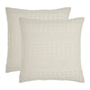April & Olive Pillow Cover VHC Brands Waffle Weave Natural Pillow Covers 24x24 (Set of 2) - Farmhouse Boho Decorative Throw Pillow Shams for Bedroom & Living Room Decor