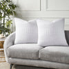 April & Olive Pillow Cover VHC Brands Waffle Weave White Pillow Cover Set (2-Pack) - 24x24 Farmhouse Boho Decorative Throw Pillow Shams for Bedroom & Living Room Decor