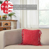 Gallen Red White Pillow Fringed 12x12 - The Village Country Store 