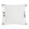 April & Olive Pillow Harper Plaid Green White Pillow Fringed 12x12