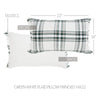 Harper Plaid Green White Pillow Fringed 14x22 - The Village Country Store 