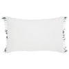 April & Olive Pillow Harper Plaid Green White Pillow Fringed 14x22
