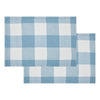 April & Olive Placemat Annie Buffalo Check Blue Placemat Set of 2 13x19