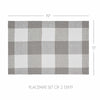 April & Olive Placemat Annie Buffalo Check Grey Placemat Set of 2 13x19