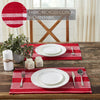 Arendal Red Stripe Placemat Set of 2 Fringed 13x19 - The Village Country Store 