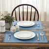 Burlap Blue Placemat Set of 6 Fringed 13x19 - The Village Country Store