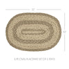 April & Olive Placemat Cobblestone Jute Oval Placemat Set of 6 10x15