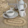 April & Olive Placemat Cobblestone Jute Oval Placemat Set of 6 10x15