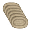 April & Olive Placemat Cobblestone Jute Oval Placemat Set of 6 10x15