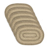 April & Olive Placemat Cobblestone Jute Oval Placemat Set of 6 12x18