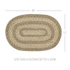 April & Olive Placemat Cobblestone Jute Oval Placemat Set of 6 12x18