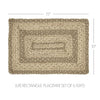 April & Olive Placemat Cobblestone Jute Rect Placemat Set of 6 10x15