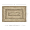 April & Olive Placemat Cobblestone Jute Rect Placemat Set of 6 12x18