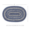 April & Olive Placemat Great Falls Blue Jute Oval Placemat Set of 6 12x18