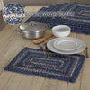 April & Olive Placemat Great Falls Blue Jute Rect Placemat Set of 6 12x18