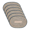 April & Olive Placemat Kaila Jute Oval Placemat Set of 6 13x19