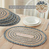 April & Olive Placemat Kaila Jute Oval Placemat Set of 6 13x19