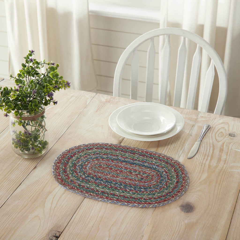 Multi Jute Oval Placemat 10x15 - The Village Country Store
