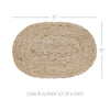 April & Olive Placemat Natural Jute Placemat Set of 6 10x15
