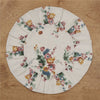 April & Olive Placemat Rosehill Cottage Floral Round Ruffled Cotton Placemats - Set of 6 - 15 inch Dusty Rose & Natural Table Mats