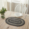 Sawyer Mill Black White Jute Oval Placemat 13x19 - The Village Country Store 