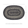 April & Olive Placemat Sawyer Mill Black White Jute Oval Placemat Set of 6 10x15