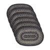 April & Olive Placemat Sawyer Mill Black White Jute Oval Placemat Set of 6 10x15
