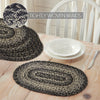 April & Olive Placemat Sawyer Mill Black White Jute Oval Placemat Set of 6 10x15