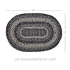 April & Olive Placemat Sawyer Mill Black White Jute Oval Placemat Set of 6 13x19
