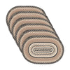 April & Olive Placemat Sawyer Mill Charcoal Creme Jute Oval Placemat Set of 6 12x18