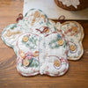April & Olive Pot Holder Rosehill Cottage Quilted Butterfly Shaped Cotton Pot Holder Set of 3 - 8x10 Dusty Rose & Natural