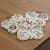 April & Olive Pot Holder Rosehill Cottage Quilted Butterfly Shaped Cotton Pot Holder Set of 3 - 8x10 Dusty Rose & Natural