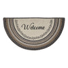 Floral Vine Jute Half Circle Welcome w/ Pad 19.5x36 - The Village Country Store 