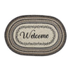 Floral Vine Jute Oval Rug Welcome w/ Pad 20x30 - The Village Country Store
