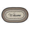 Floral Vine Jute Rug Oval Welcome w/ Pad 27x48 - The Village Country Store 