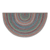 Multi Jute Rug Half Circle w/ Pad 19.5x36 - The Village Country Store 