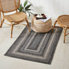 Sawyer Mill Black White Jute Rug Rect w/ Pad 36x60 - The Village Country Store