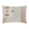 April & Olive Sham Rosehill Cottage Floral Patch Cotton Standard Sham - 20x26 Dusty Rose & Natural Vintage Patchwork Pillow Cover