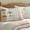 April & Olive Sham Rosehill Cottage Floral Patch Cotton Standard Sham - 20x26 Dusty Rose & Natural Vintage Patchwork Pillow Cover